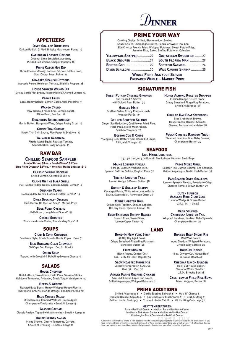 Prime Catch - Boynton Beach, FL menu_pic