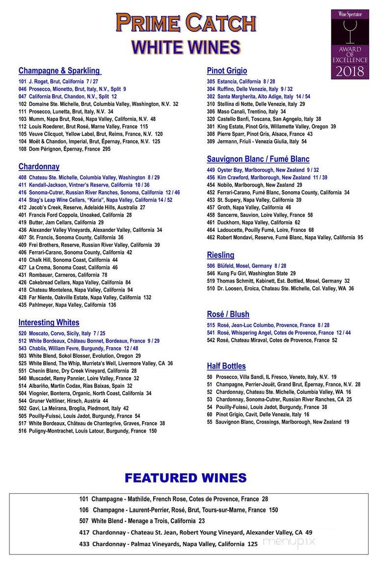 Prime Catch - Boynton Beach, FL menu_pic
