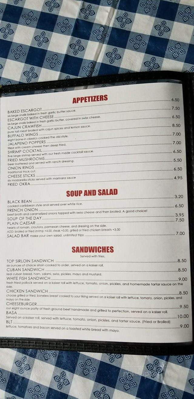 Reef & Beef Restaurant - Arcadia, FL menu_pic
