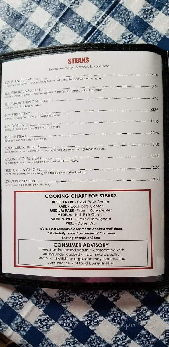 Reef & Beef Restaurant - Arcadia, FL menu_pic