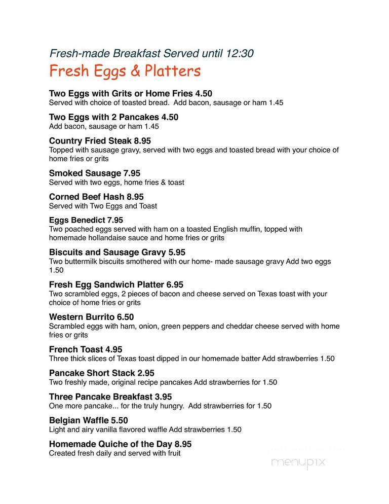 Riverside Cafe - Palmetto, FL menu_pic
