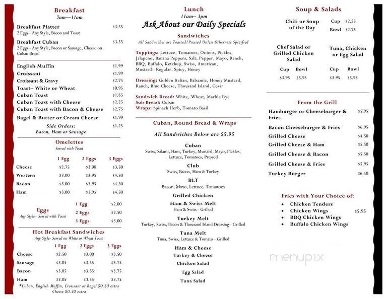 Royal Cafe - Tampa, FL menu_pic