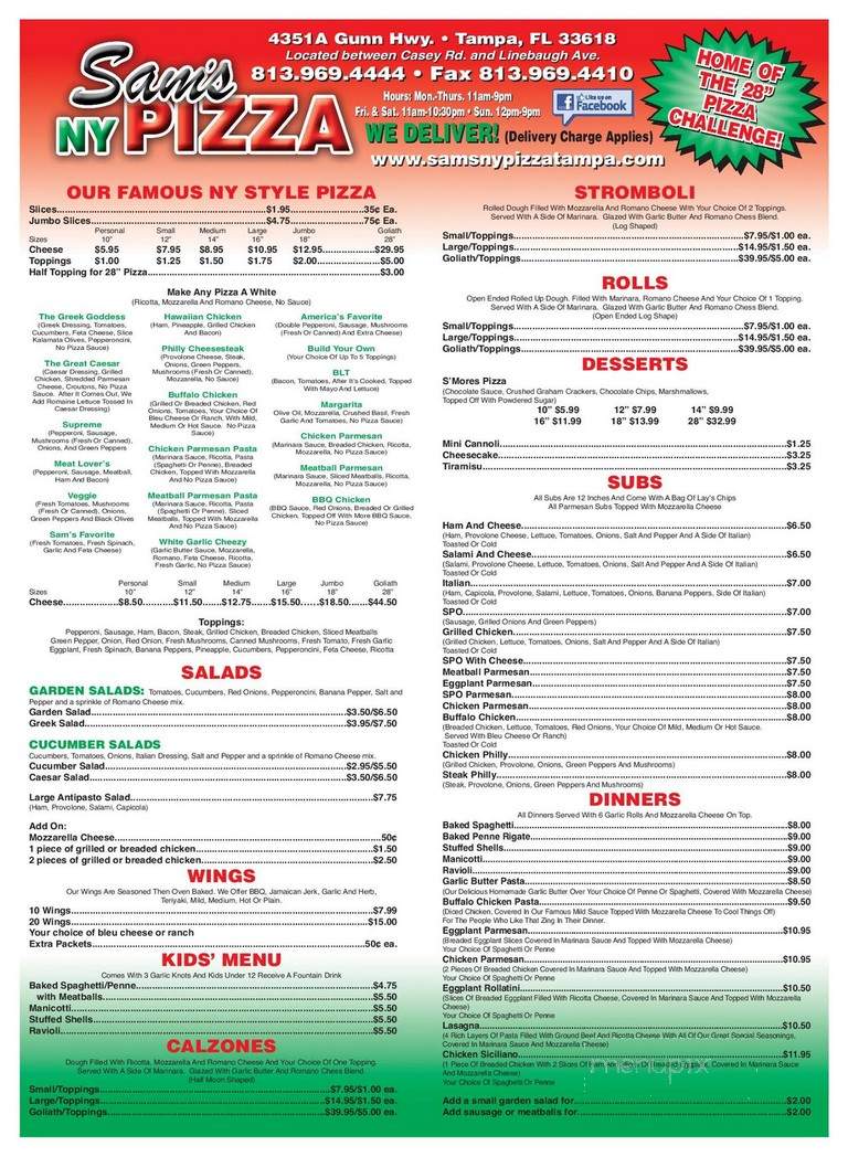 Sam's New York Pizza - Tampa, FL