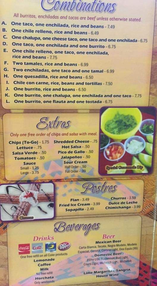 San Marcos Mexican Restaurant - Marianna, FL menu_pic