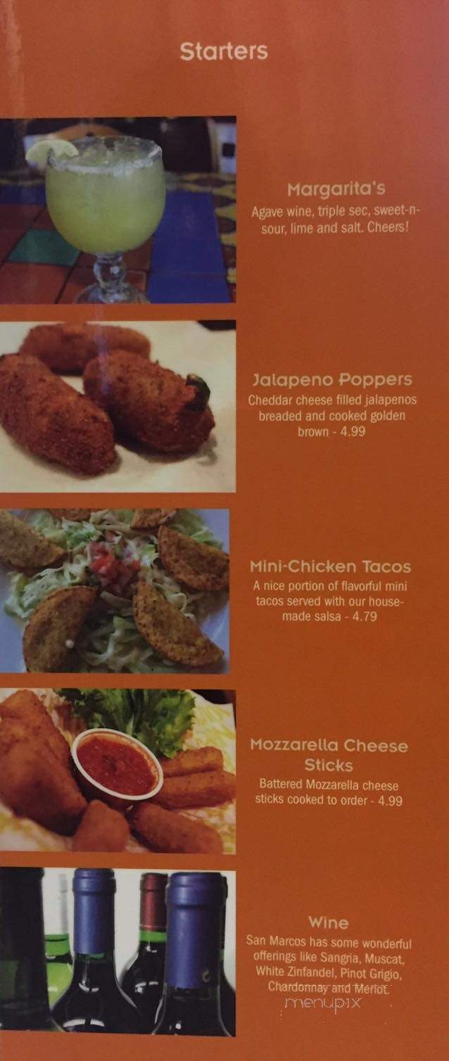 San Marcos Mexican Restaurant - Marianna, FL menu_pic
