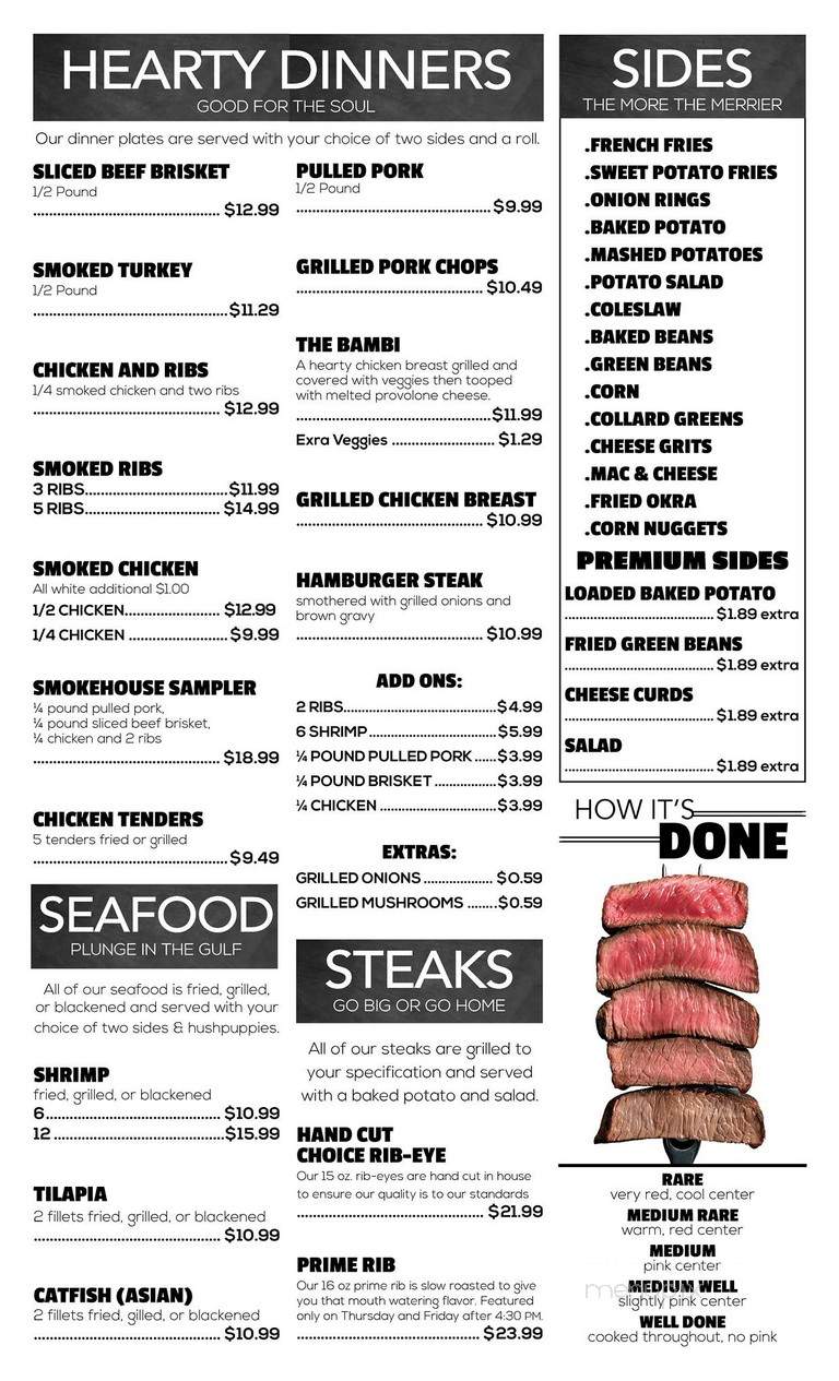 Skins & Bubbas BBQ - Chipley, FL menu_pic