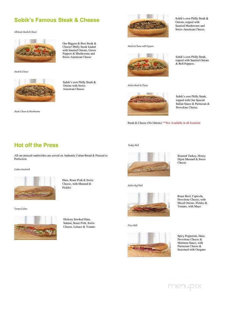 Sobik's Subs - Apopka, FL menu_pic