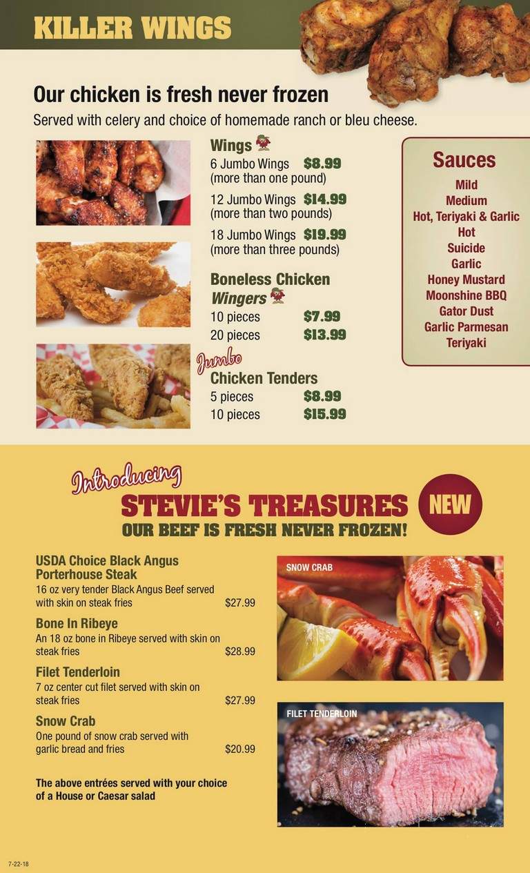 Stevie Tomato's Sportspage - Fort Myers, FL menu_pic