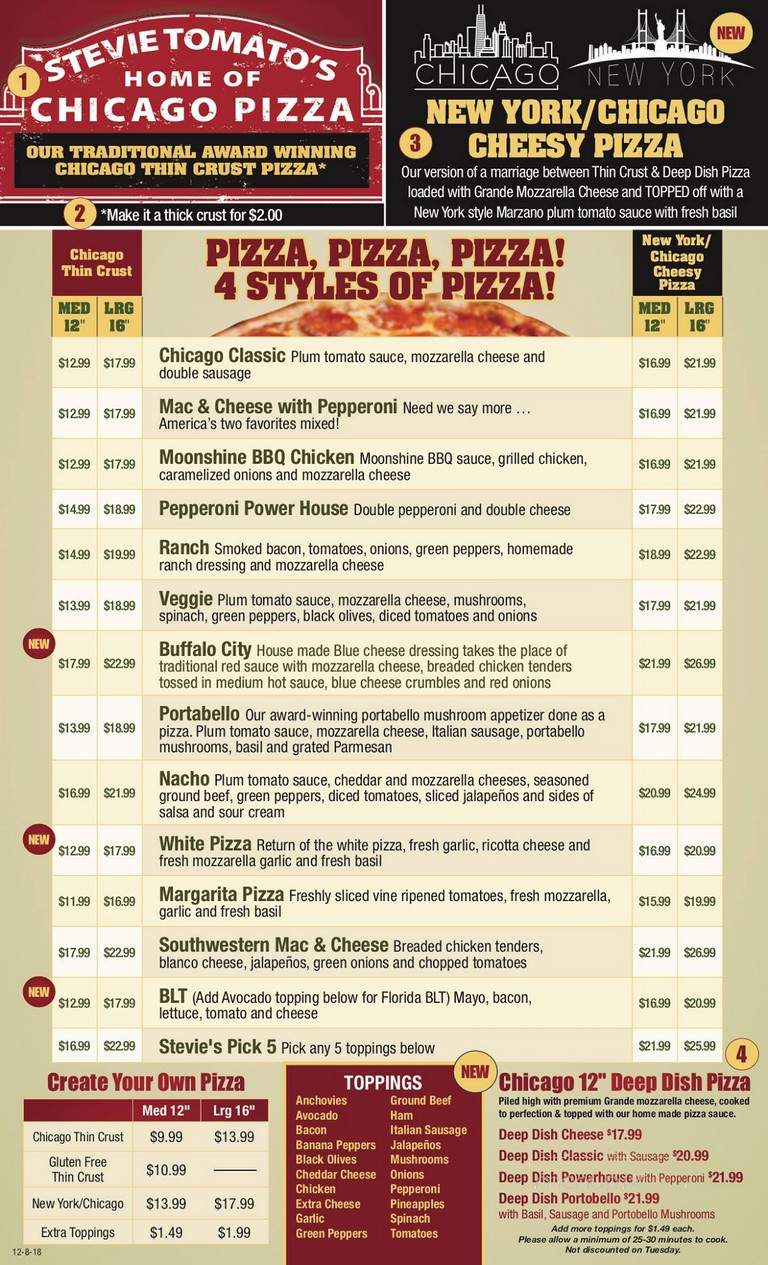 Stevie Tomato's Sportspage - Fort Myers, FL menu_pic