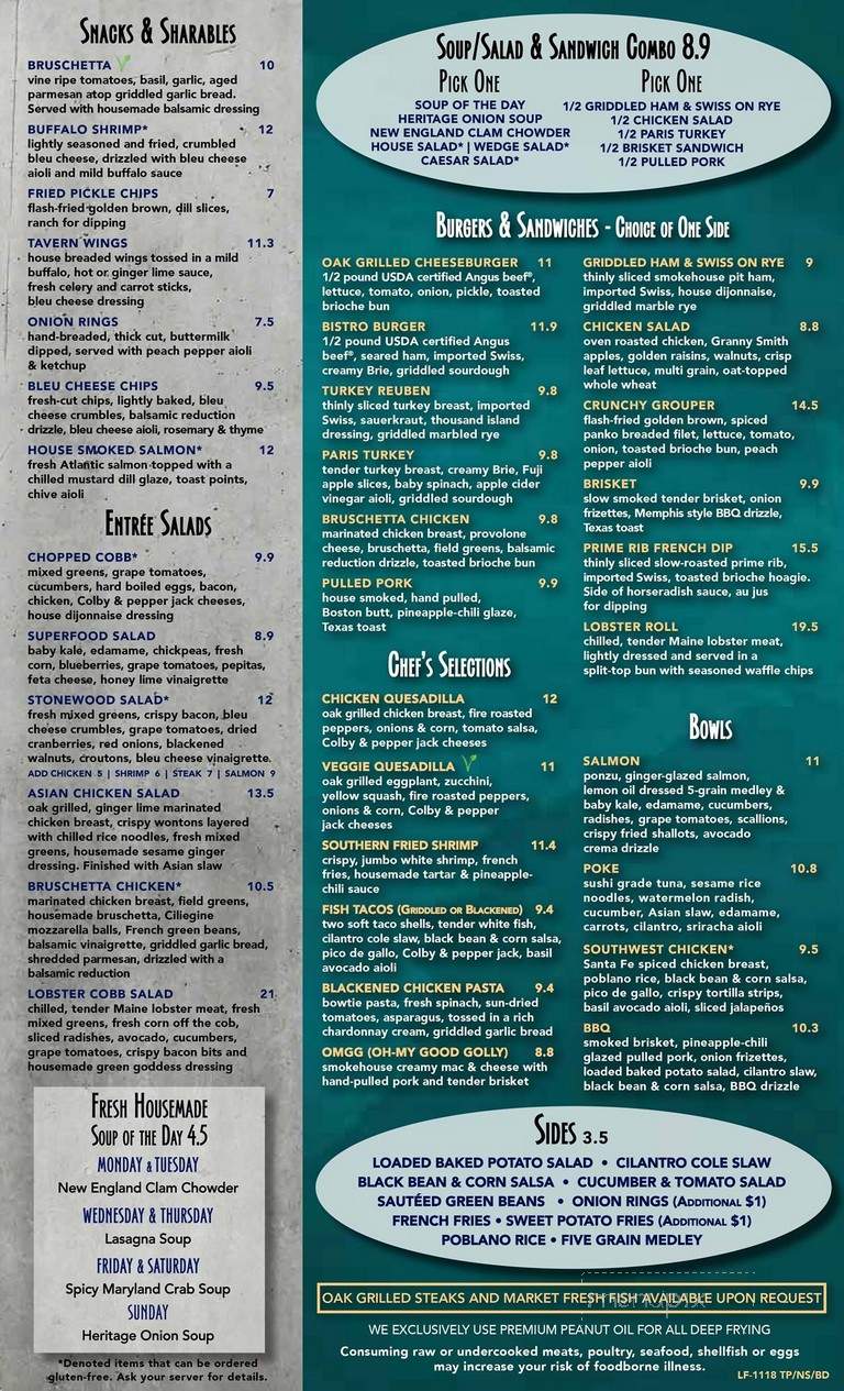 Stonewood Grill & Tavern - Tampa, FL menu_pic