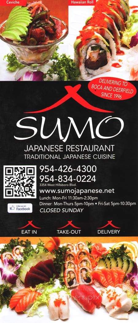 Sumo Japanese Restaurant - Deerfield Beach, FL menu_pic