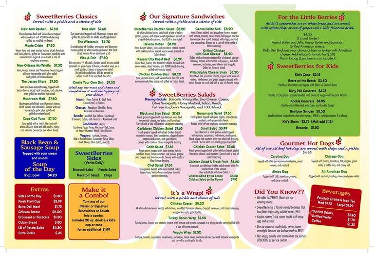 Sweetberries Frozen Custard - Sarasota, FL menu_pic
