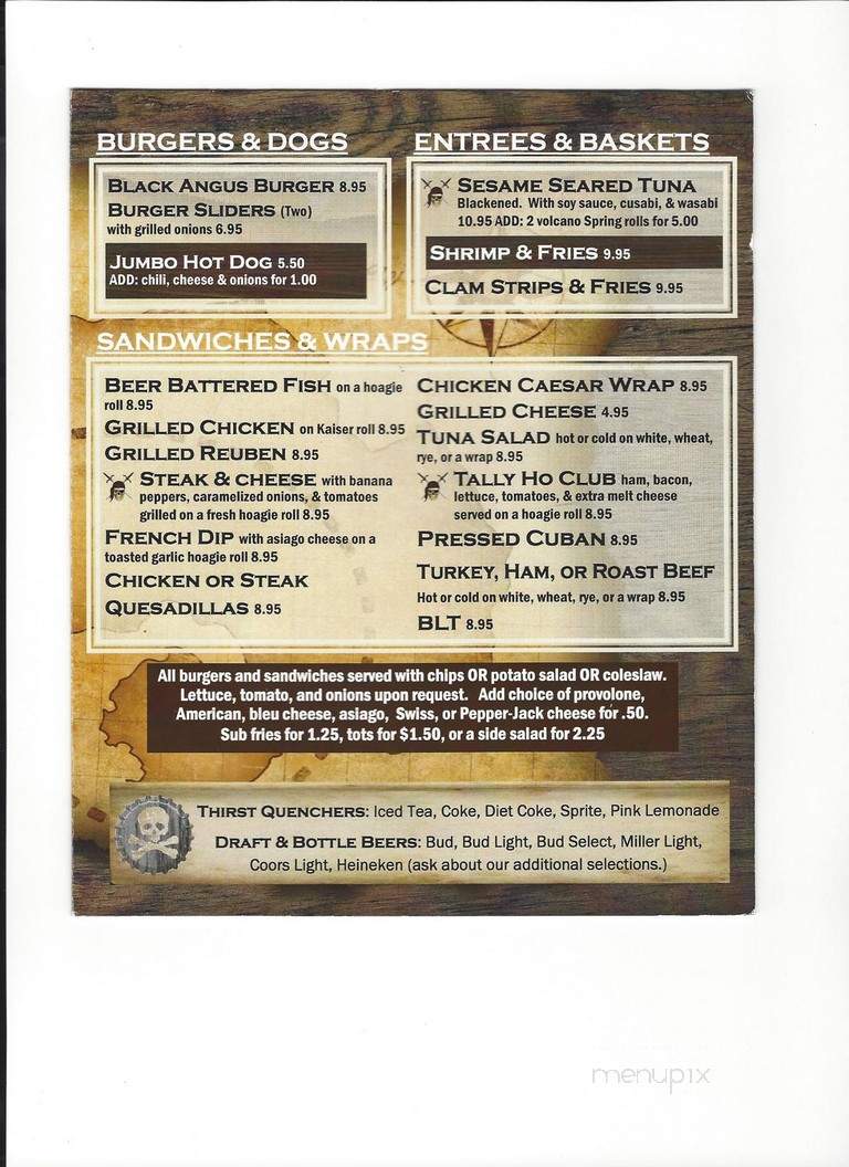 Tally Ho - Tampa, FL menu_pic
