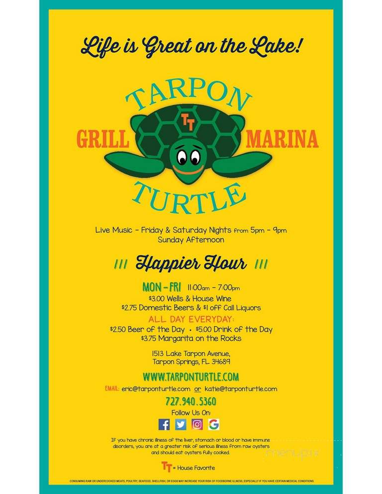 Tarpon Turtle - Tarpon Springs, FL menu_pic