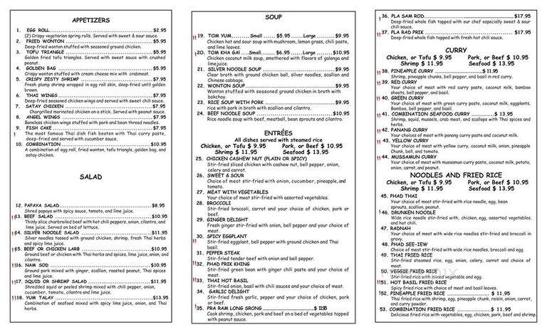 Thai House Restaurant - Fort Walton Beach, FL menu_pic