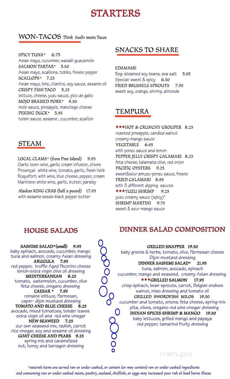 Uss Nemo - Naples, FL menu_pic