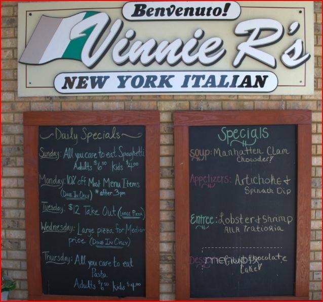 Vinnie R's Restaurant - Navarre, FL menu_pic