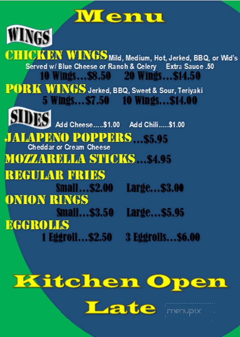 Wid's Place - Melbourne, FL menu_pic