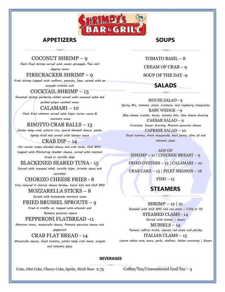 Grille At Rehoboth Mall - Lewes, DE menu_pic
