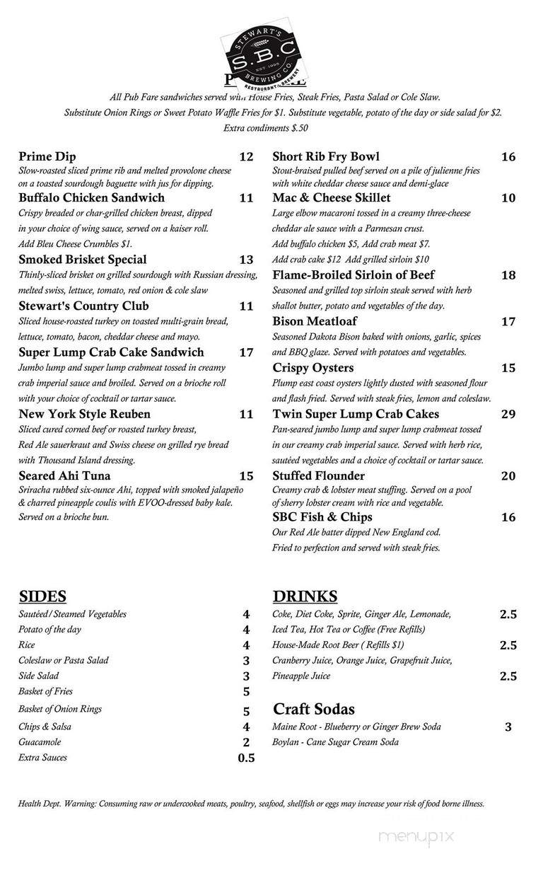 Stewarts Brewing Co - Bear, DE menu_pic