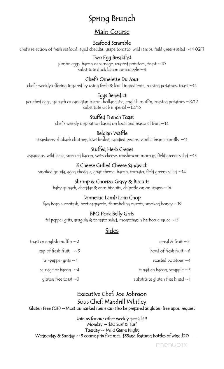 Krazy Kat's Restaurant - Montchanin, DE menu_pic