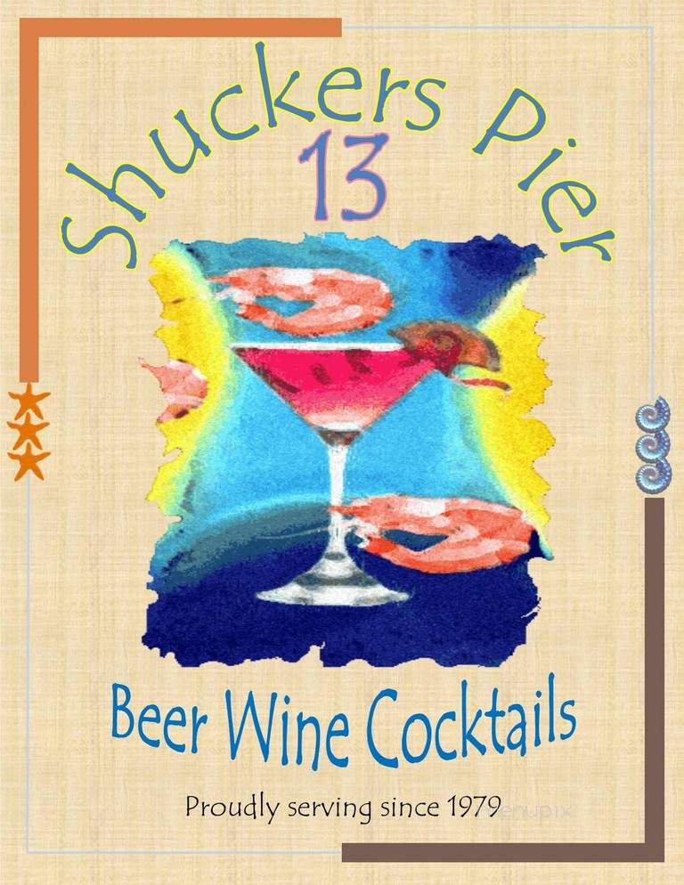 Schucker's Pier 13 Restaurant - Dover, DE menu_pic