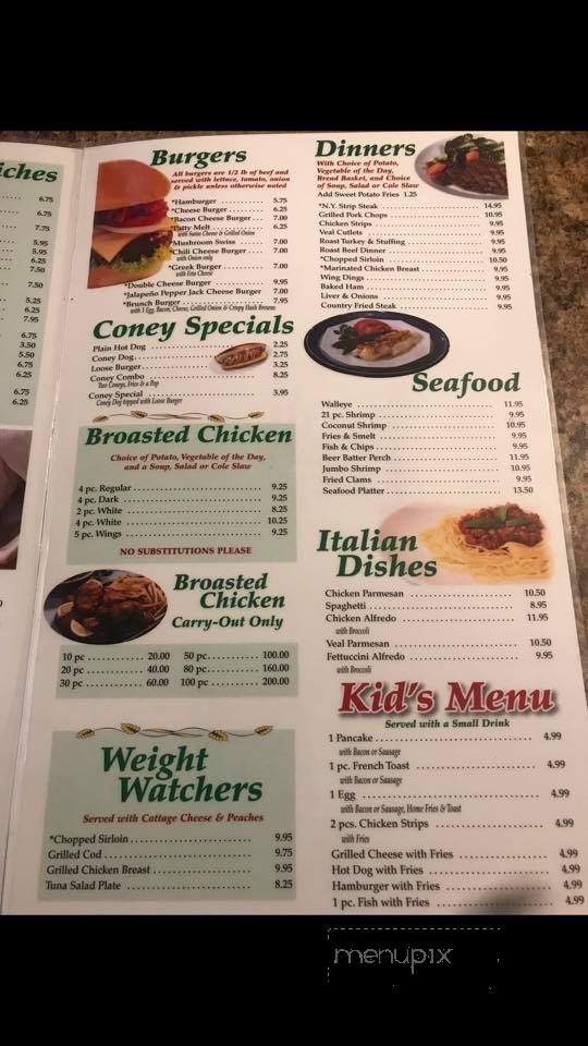 Bennys Family Restaurant - Monroe, MI menu_pic