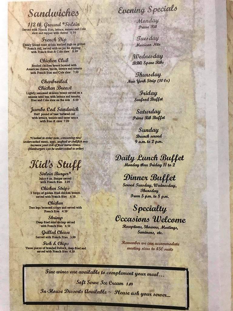 Franklin Inn - Bad Axe, MI menu_pic