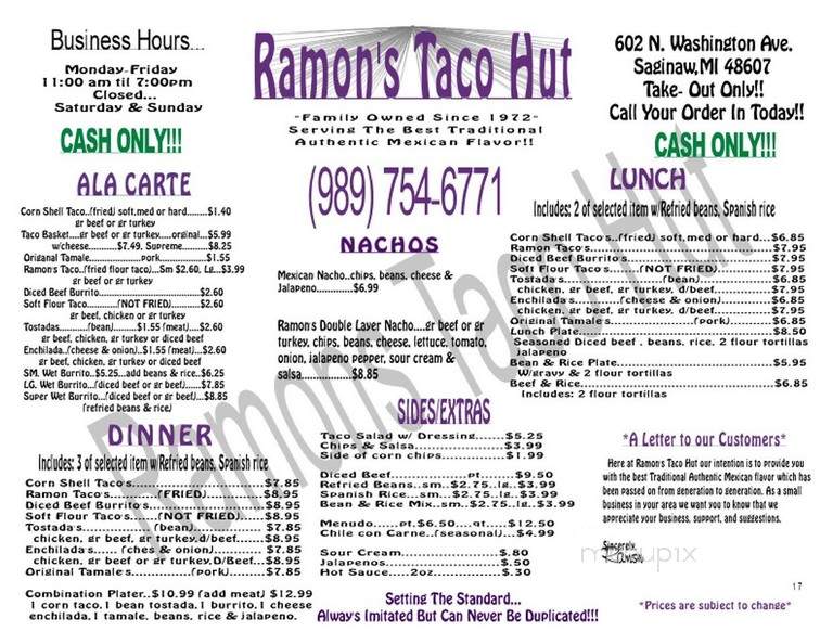Ramon's Taco Hut - Saginaw, MI