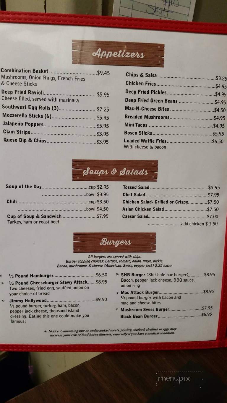 Lovell's Log Cabin - Freeland, MI menu_pic