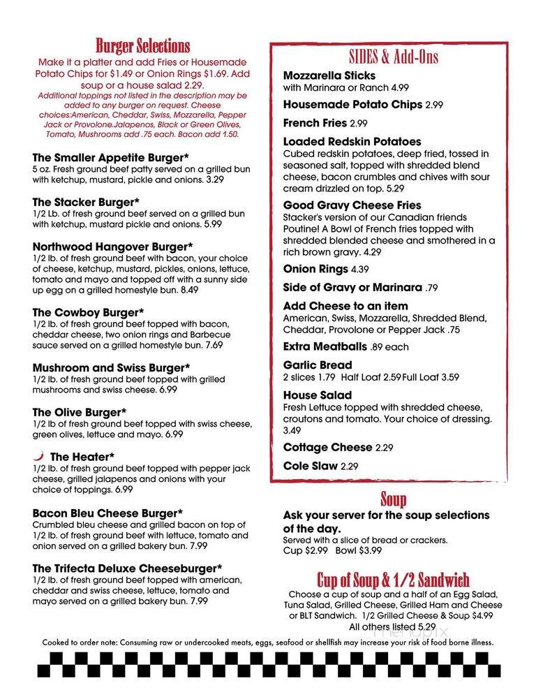 Stacker Grill - Midland, MI menu_pic