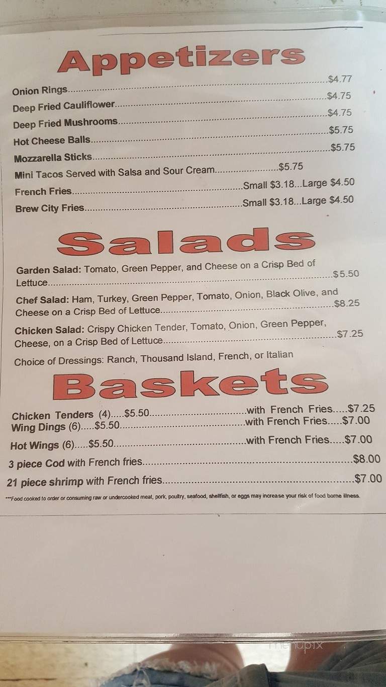 Back Door Pizza - St Helen, MI menu_pic