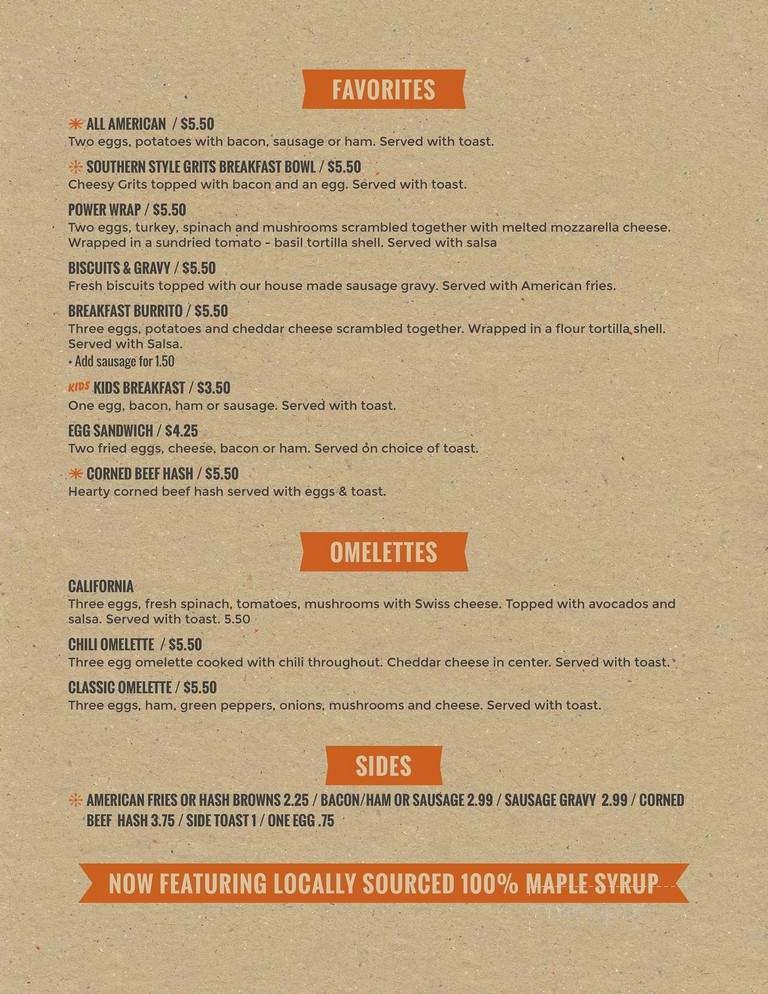 Cafe International - Prescott, MI menu_pic