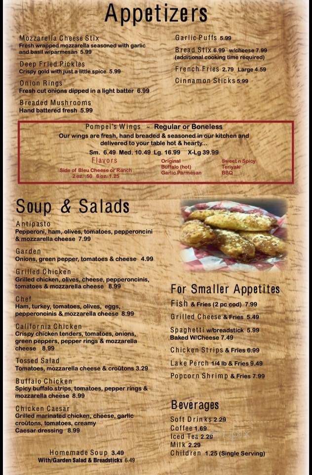 Pompei Pizza Factory - Reese, MI menu_pic