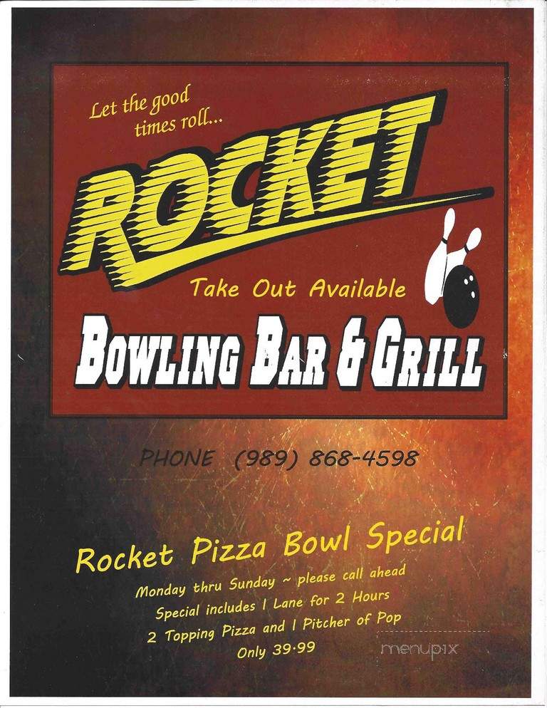 Rocket Bowling Bar & Grill - Reese, MI menu_pic