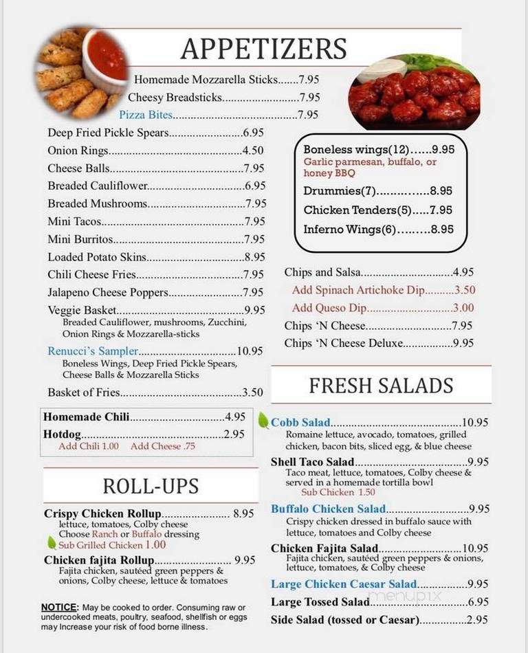 Renucci's Pizza - Ionia, MI menu_pic