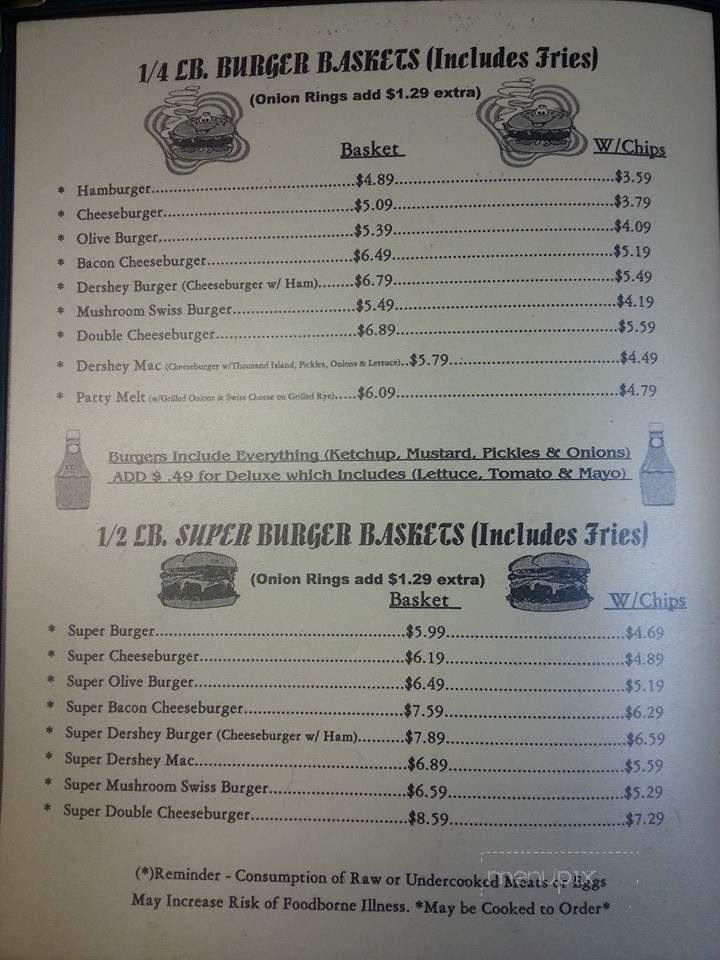 Dershey's Cafe - St Johns, MI menu_pic