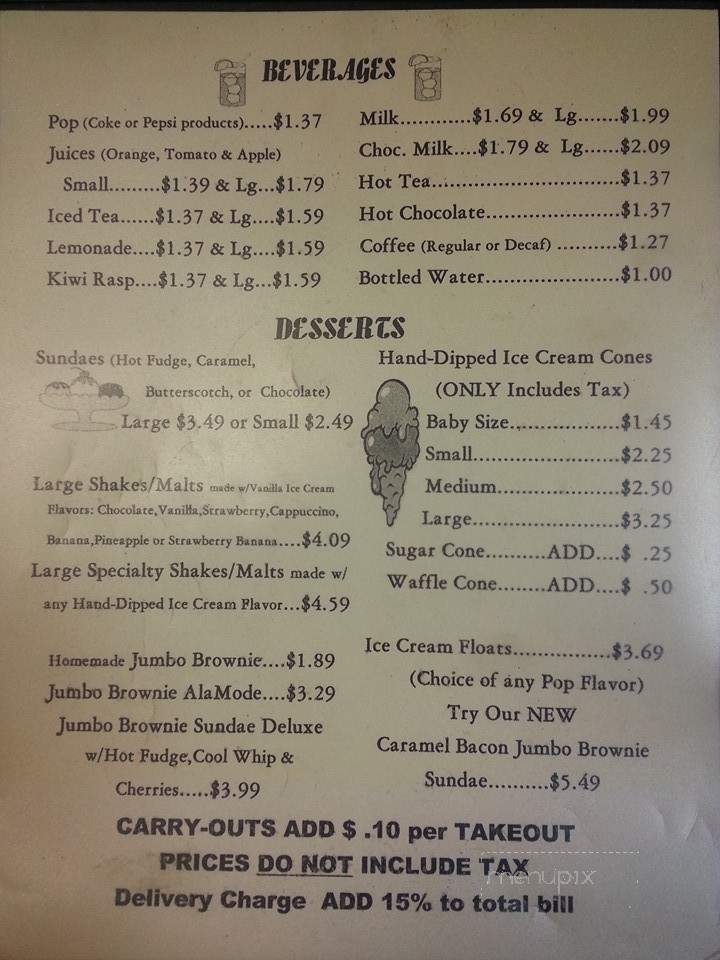 Dershey's Cafe - St Johns, MI menu_pic