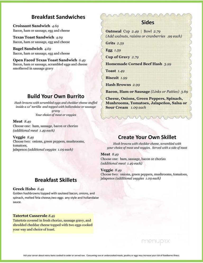 Julianna's Restaurant - Kalamazoo, MI menu_pic