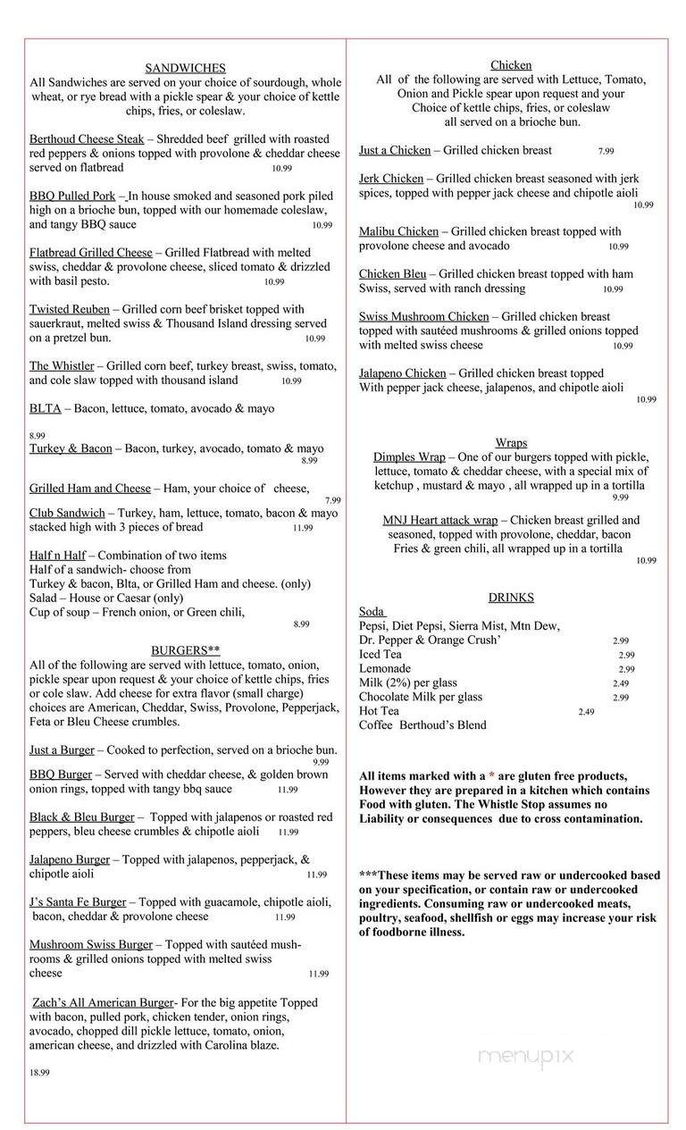 Whistle Stop Tavern - Burlington, MI menu_pic