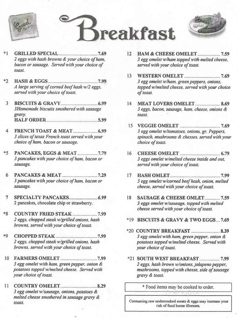 Prairieville Family Inn - Delton, MI menu_pic