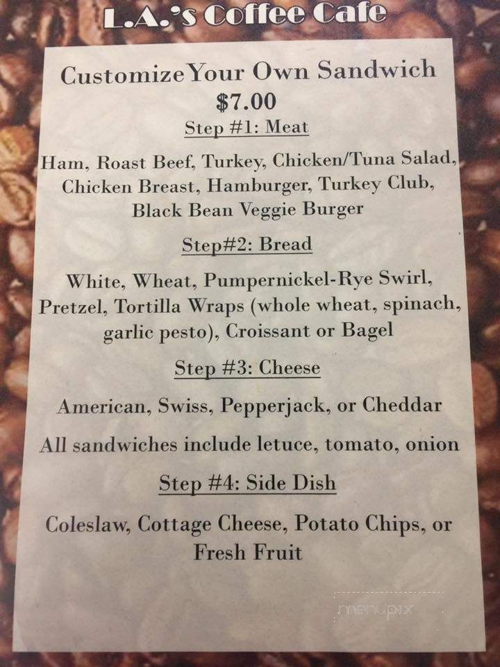 L A's Coffee Cafe - Three Rivers, MI menu_pic
