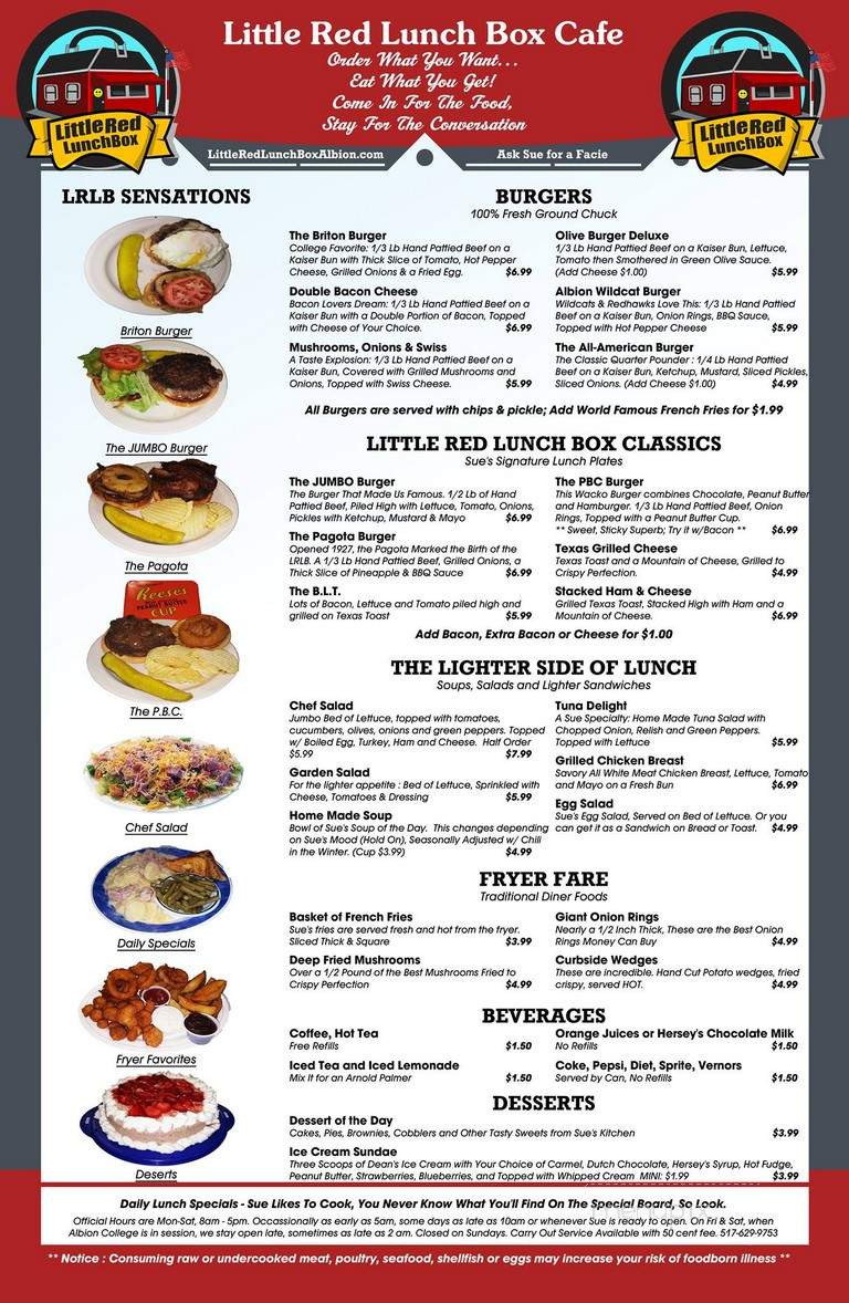 Little Red Lunchbox - Albion, MI menu_pic