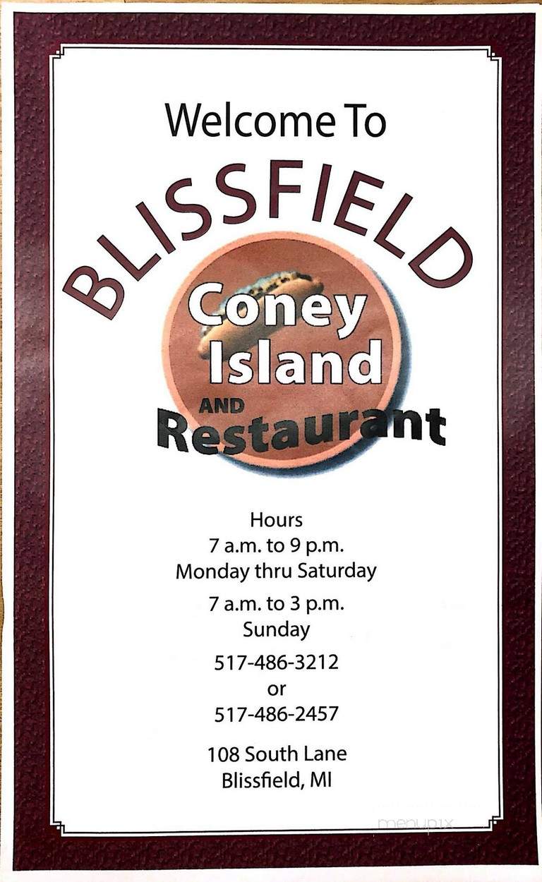 Blissfield Coney Island - Blissfield, MI