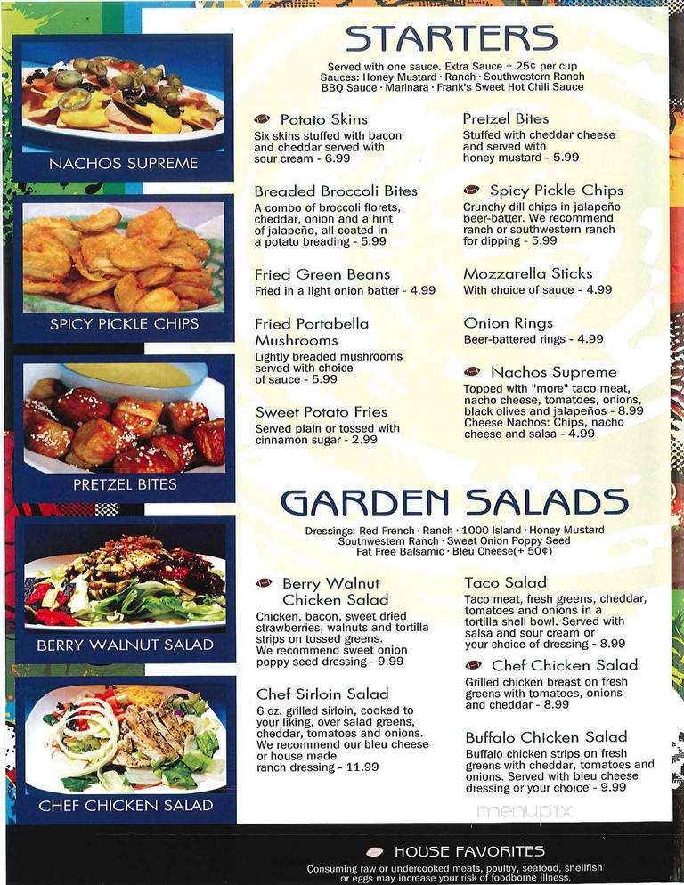 Clubhouse - Camden, MI menu_pic