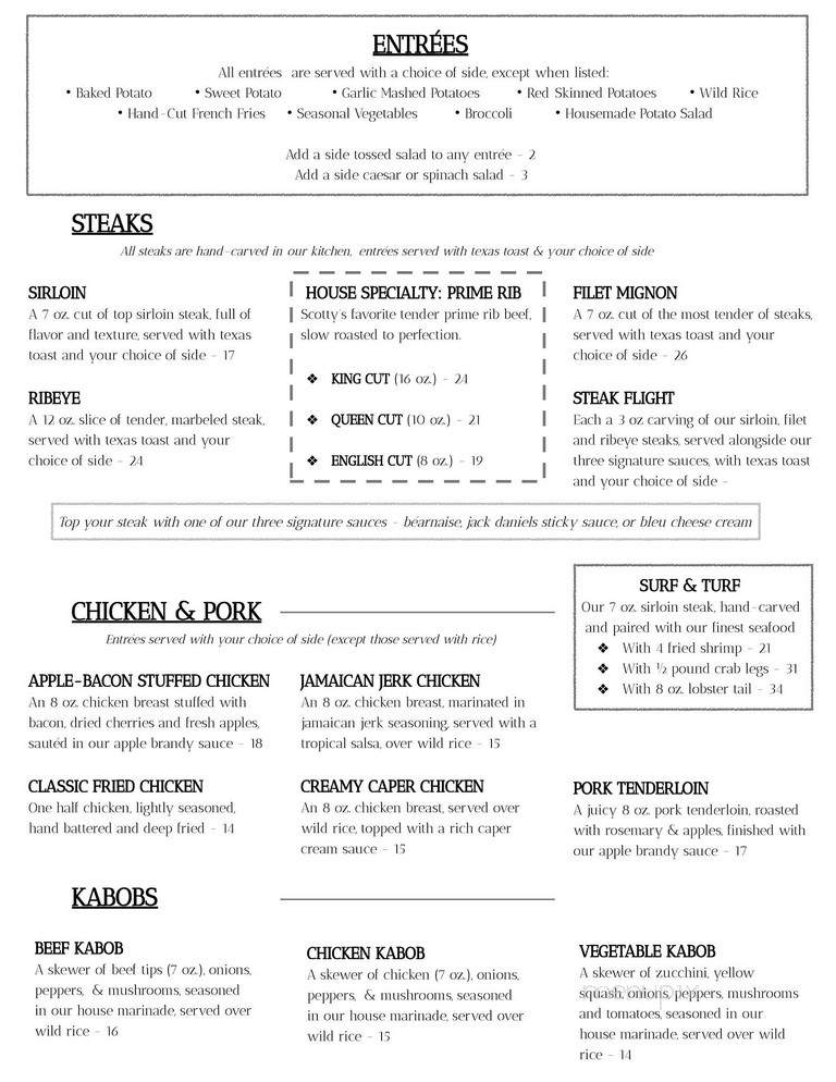 Scotty's Restaurant - Ludington, MI menu_pic