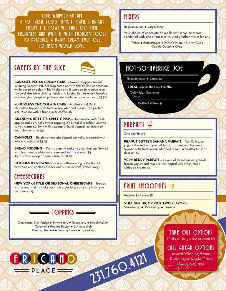 Fricano's Muskegon Lake - Muskegon, MI menu_pic