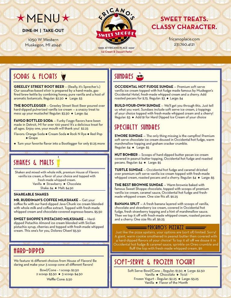 Fricano's Muskegon Lake - Muskegon, MI menu_pic
