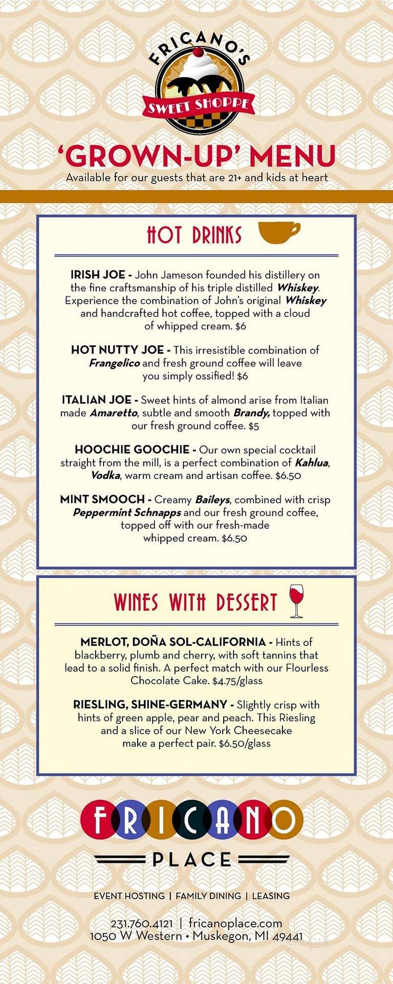 Fricano's Muskegon Lake - Muskegon, MI menu_pic
