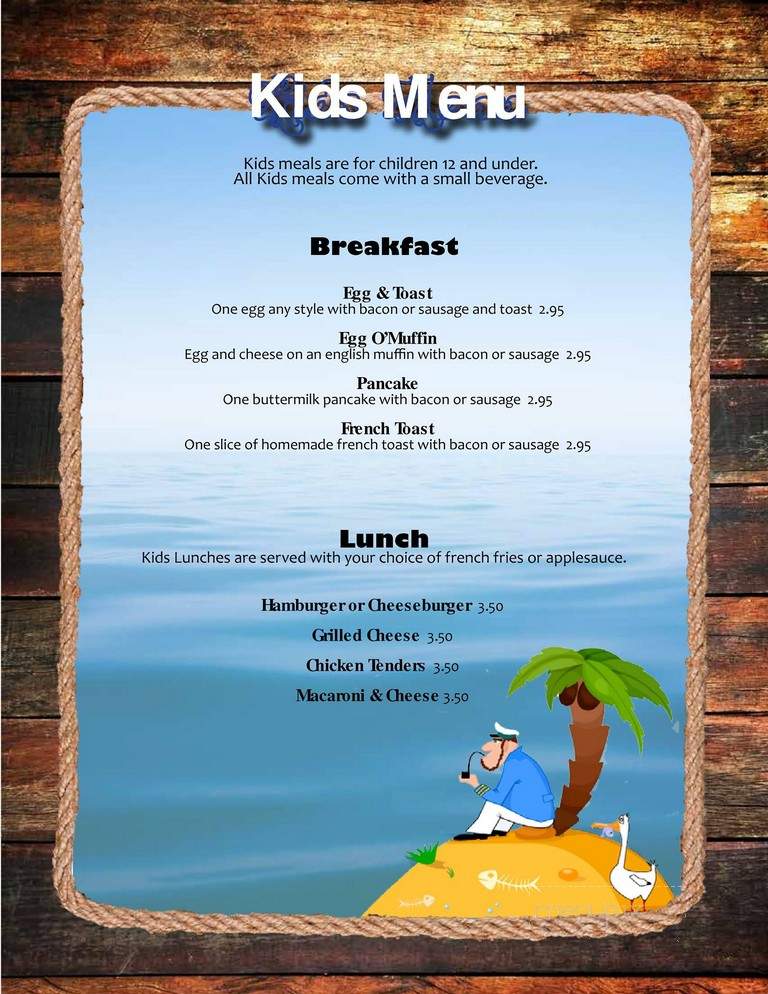Overboard Inn - Twin Lake, MI menu_pic